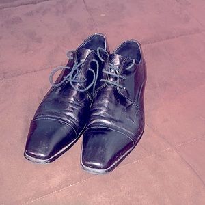 Kenneth Cole New York size 11.5 mens dress shoes black leather